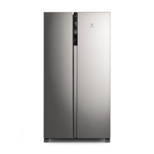 Geladeira Electrolux Frost Free Inverter 440L Efficient com AutoSense Side by Side cor Inox Look (IS4S)
