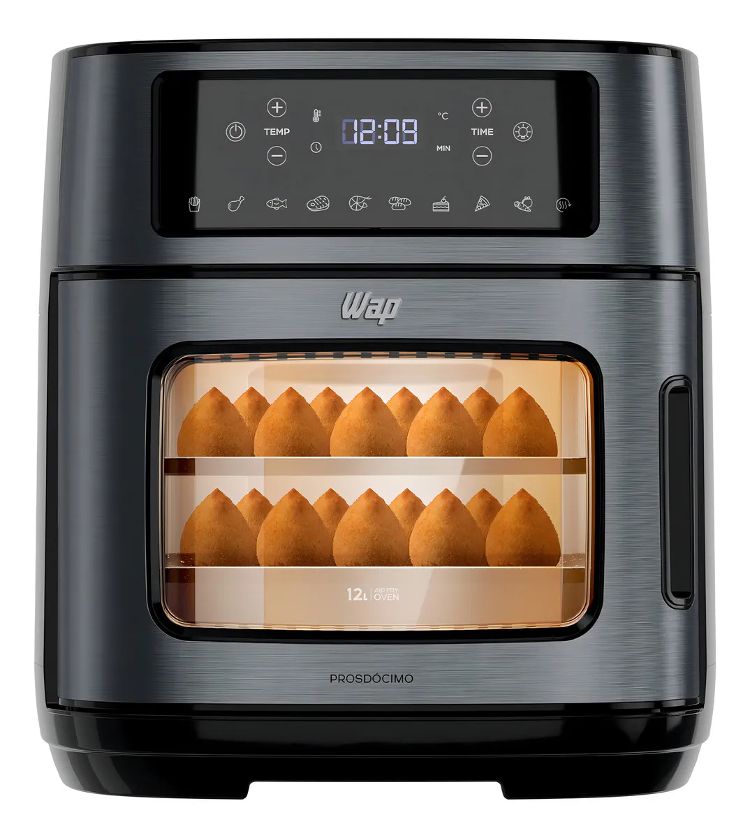 Fritadeira Air Fryer Oven WAP WAOD2 Black INOX 12L 4 em 1 1800W